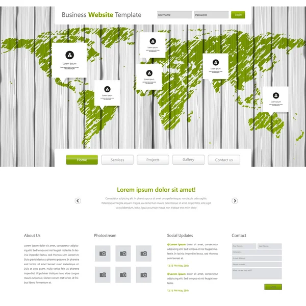 Design webu zelená eco — Stockový vektor