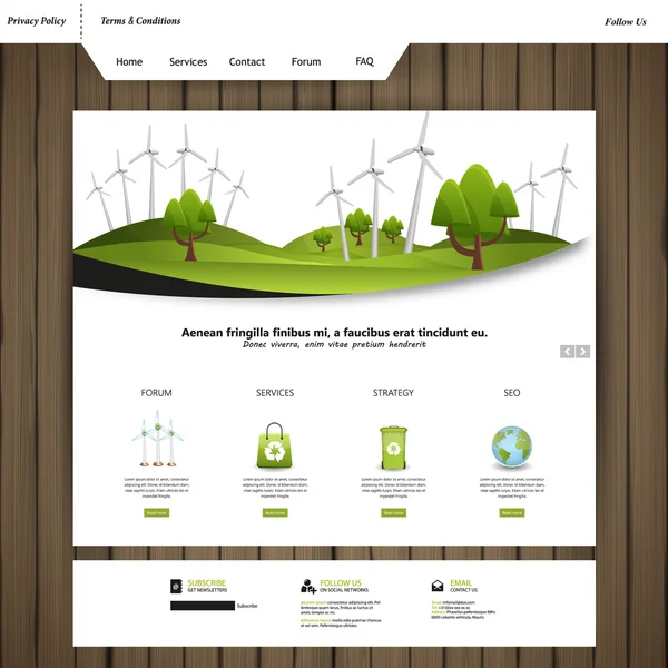 Eco websiteontwerp — Stockvector