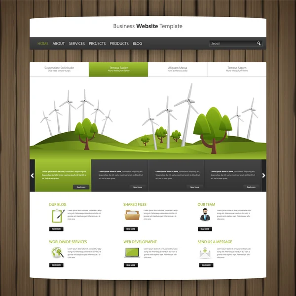 Proiectare site web eco — Vector de stoc