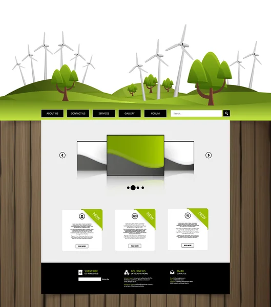 Design der Öko-Website — Stockvektor