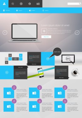 Modern bir sayfa web sitesi şablonu yapabilirsiniz dokunmatik ekran cihazlarda Responsive Web sitesi kullanmak mümkün.