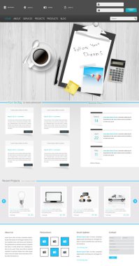 Web sitesi tasarım şablonu, vektör Eps 10