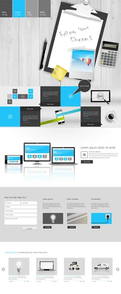 Plantilla de diseño del sitio web, Vector Eps 10 — Archivo Imágenes Vectoriales