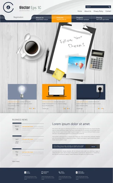 Web サイトのデザイン テンプレート、Eps ベクター 10 — ストックベクタ