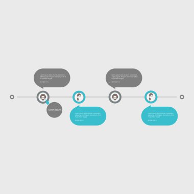 Zaman çizelgesi, sohbet arabirimi. Modern modern tasarım şablonu. Vektör