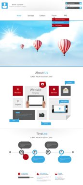 Web sitesi şablonu tasarlamak vektör
