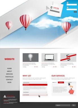 Web sitesi şablonu tasarlamak vektör