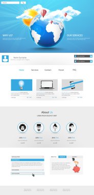 Web sitesi şablonu tasarlamak vektör