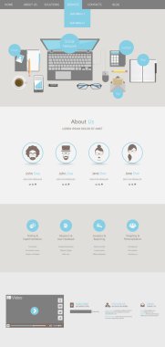 Web sitesi şablonu tasarlamak vektör