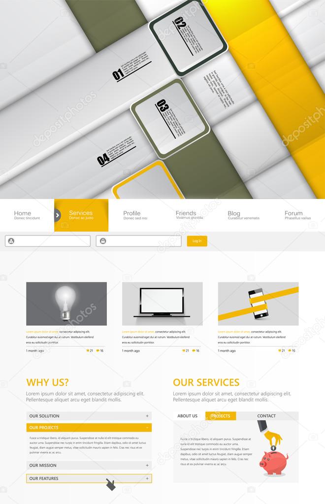 Website Template Design Vector Eps 10