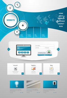 Web sitesi şablonu tasarlamak vektör