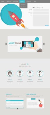 Web sitesi şablonu tasarım vektör Eps 10