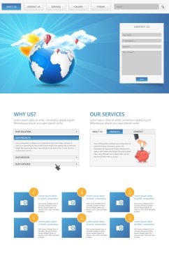 Web sitesi şablonu. vektör çizim.
