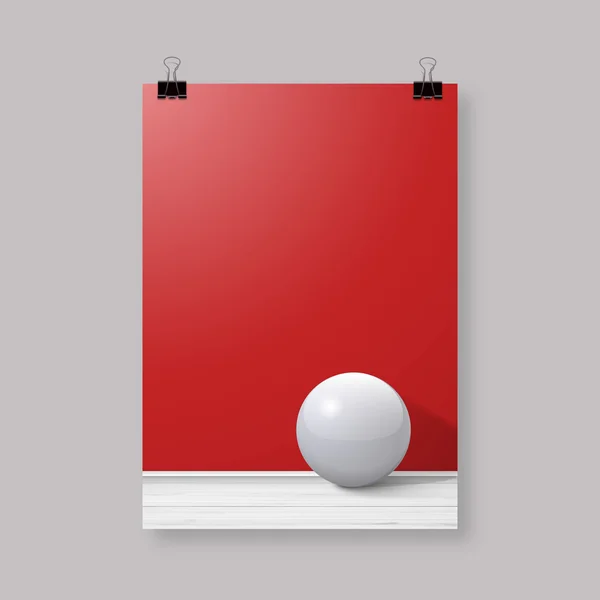 Abstrakte minimale a4 / a3 Format Plakatgestaltung mit Ihrem Text eps 10 Stock Vector Illustration — Stockvektor