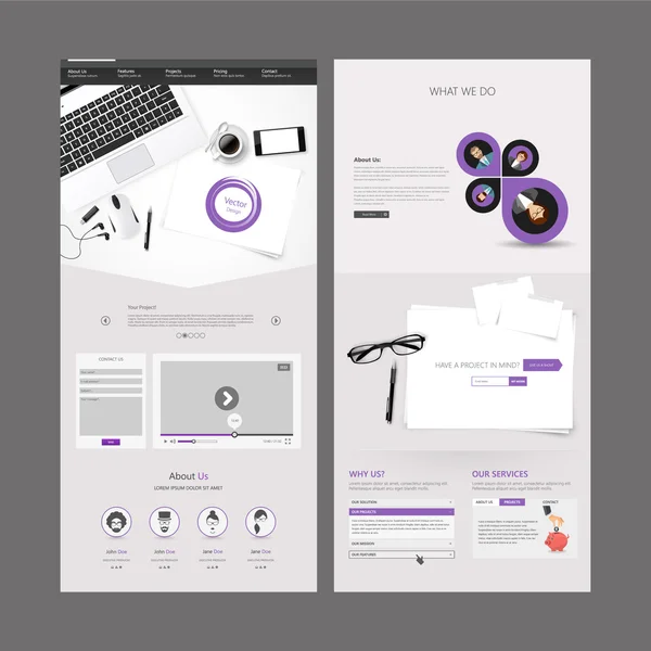 Office Tema Modern temiz bir sayfa web sitesi tasarım şablonu.