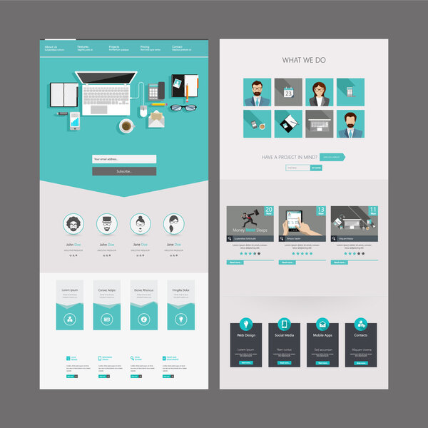 Шаблон сайта и заголовки
