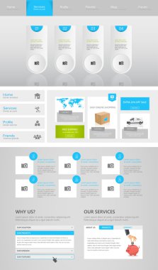 İş Web sitesi şablonu - ana sayfa tasarımı - temiz ve basit