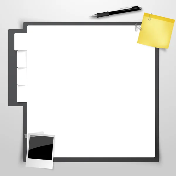 Creative Website design template, Clipboard, and office things Blank Design, Vector — Stock Vector