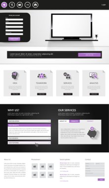 Vektör kurumsal web sitesi şablonu Desgin.