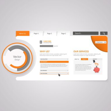 Web sitesi şablonu. vektör çizim.