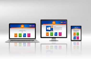 Modern web tasarım yanıt veren Web sitesi vektör