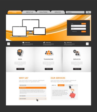 Yaratıcı renkli web sitesi şablon tasarımı