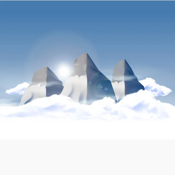 Paysage de montagne, arrière-plan nature, eps 10 — Image vectorielle