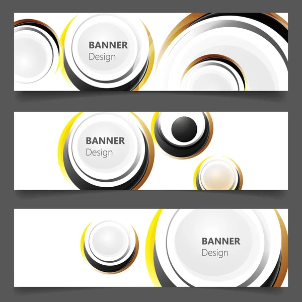 Set banner abstracte illustratie, kleurrijke digitale compositie — Stockvector