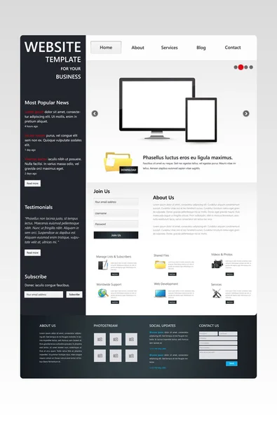 Vector bedrijfswebsite sjabloon ontwerp Eps 10 Stockvector