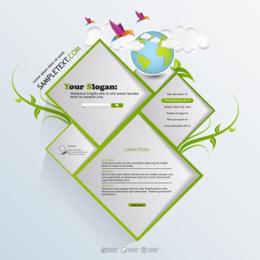 Abstract web site green design clipart