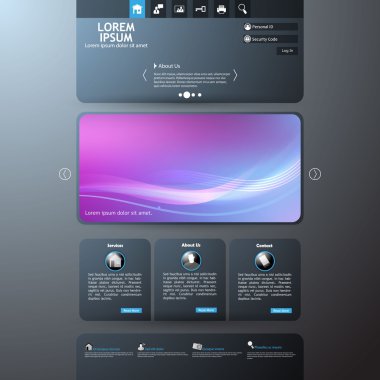 web sitesi şablon tasarımı düzenlenebilir vektör biçiminde
