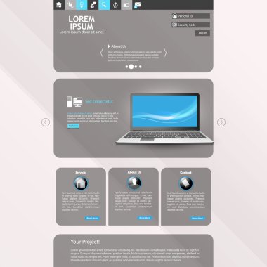 web sitesi şablon tasarımı düzenlenebilir vektör biçiminde