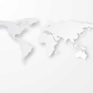 Dünya Haritası gerçekçi alt gölge ile