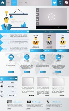 web sitesi şablon tasarımı düzenlenebilir vektör biçiminde