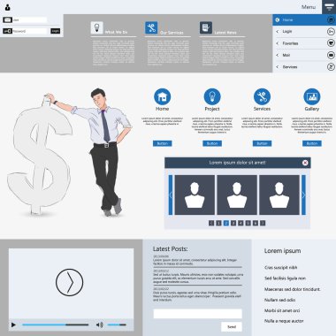 Web sitesi için şablon