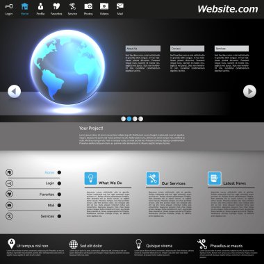 Web sitesi şablonu, iş için modern tasarım