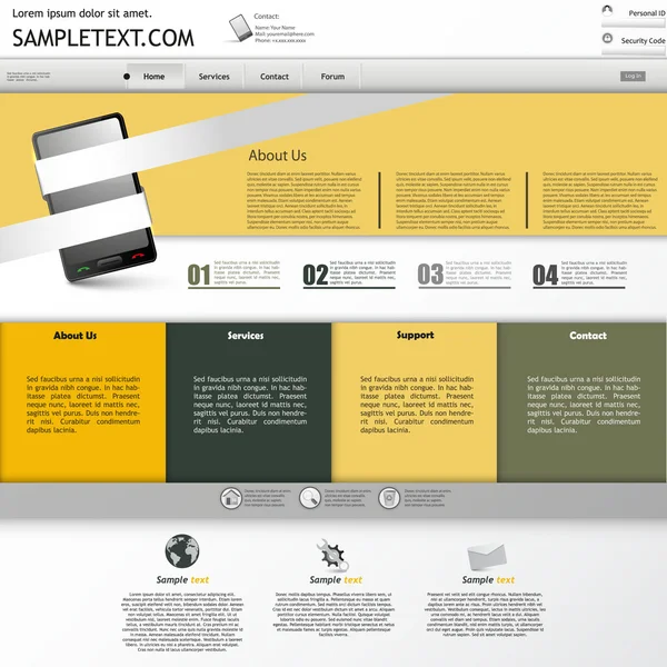 Modèle de conception Web — Image vectorielle