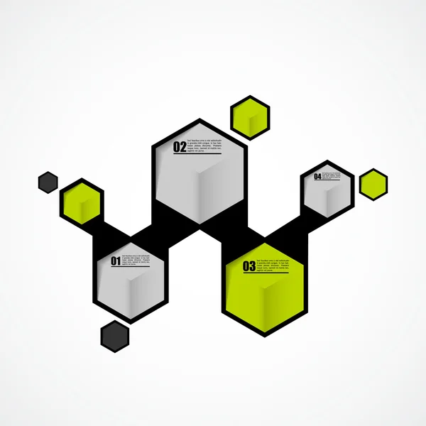 Abstrakt färgglada hexagon infographics — Stock vektor