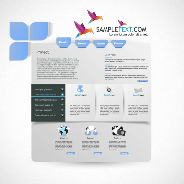Plantilla web moderna — Archivo Imágenes Vectoriales