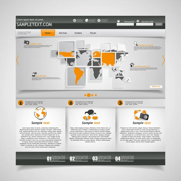 Diseño de plantilla web — Archivo Imágenes Vectoriales