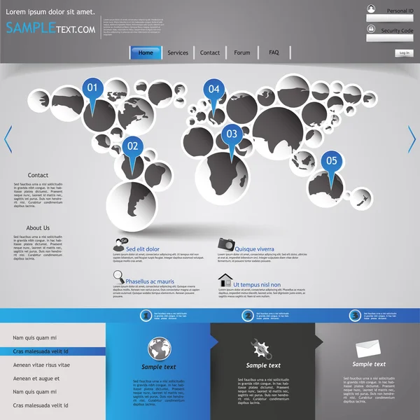 Diseño de plantilla web — Archivo Imágenes Vectoriales