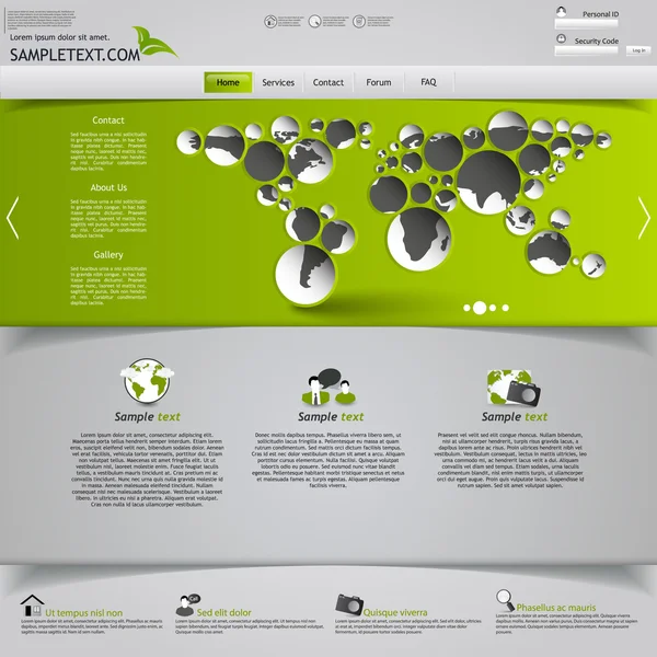 Diseño de plantilla web — Vector de stock