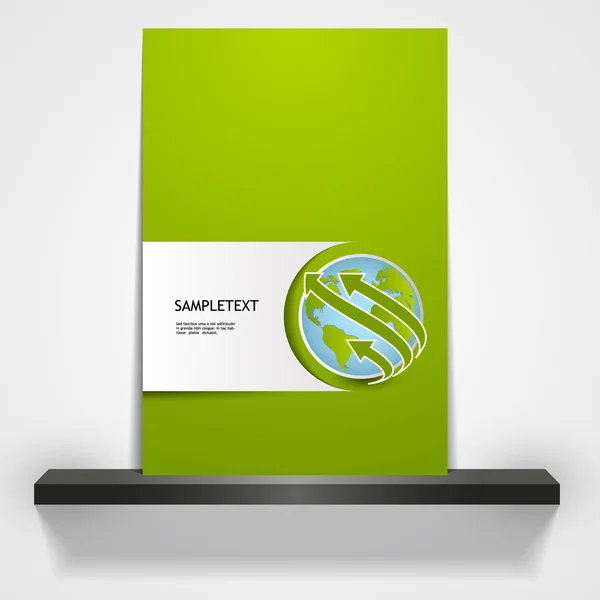 Green business presentation omslagsdesign. — Stock vektor