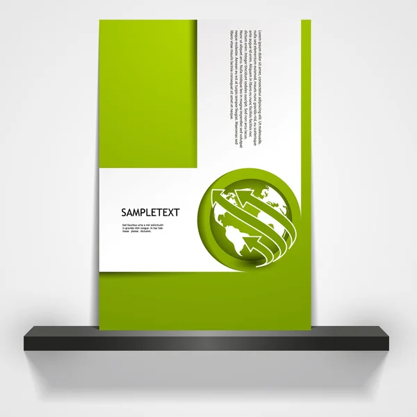 Diseño de cubierta de presentación de negocio verde . — Vector de stock