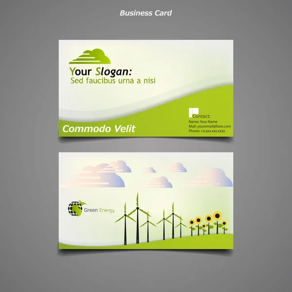 Eco business card — Stock Vector