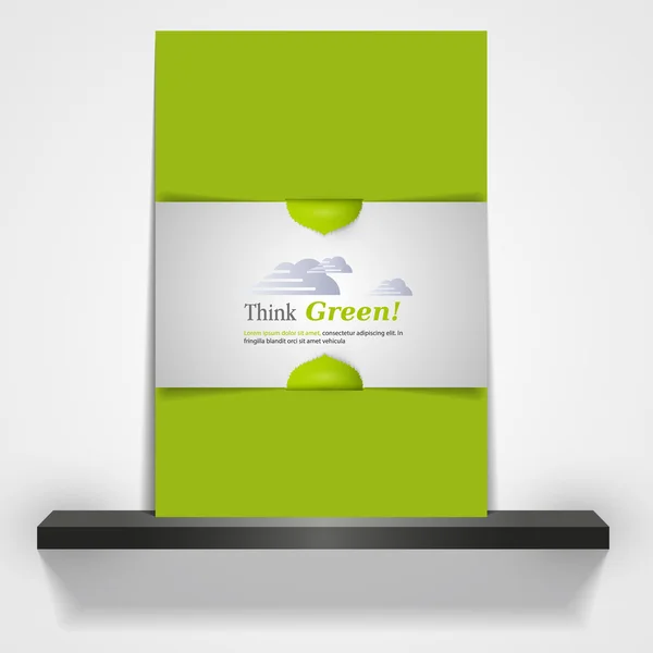 Πράσινο οικολογικού σχεδιασμού Φέιγ βολάν — Διανυσματικό Αρχείο