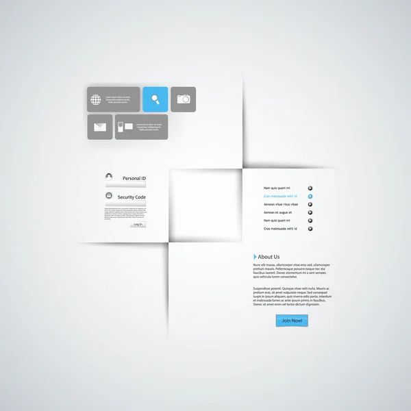 Design de modelo de site —  Vetores de Stock