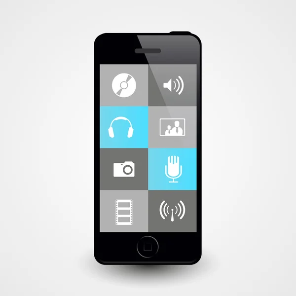 Schöne flache Ikone für Smartphone und Tablet — Stockvektor