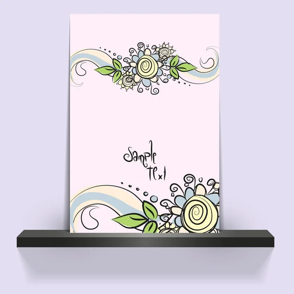 Couverture florale imprimable — Image vectorielle
