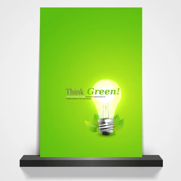 Grön energi Professional business flyer — Stock vektor
